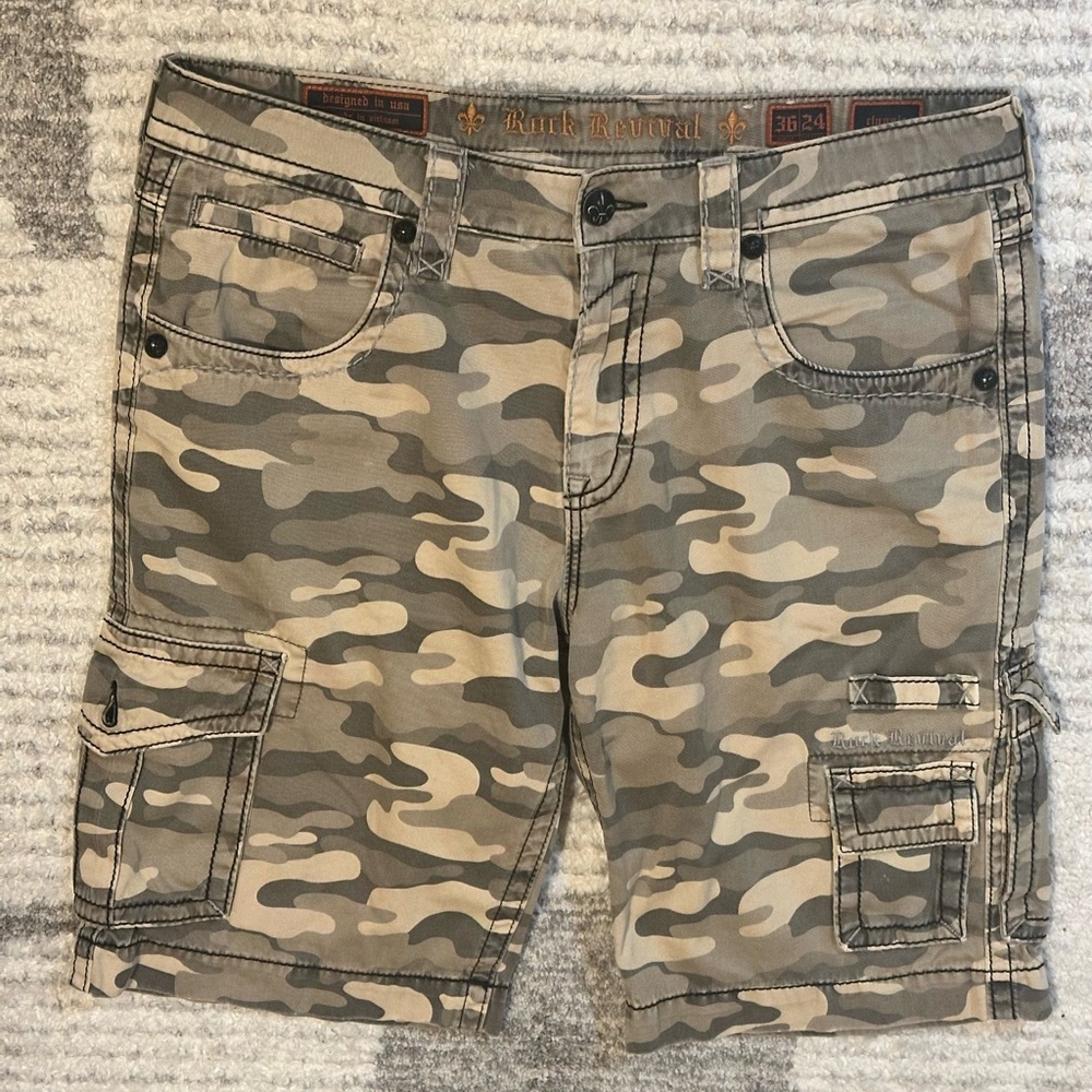 Rock Revival Camouflage Cargo Short